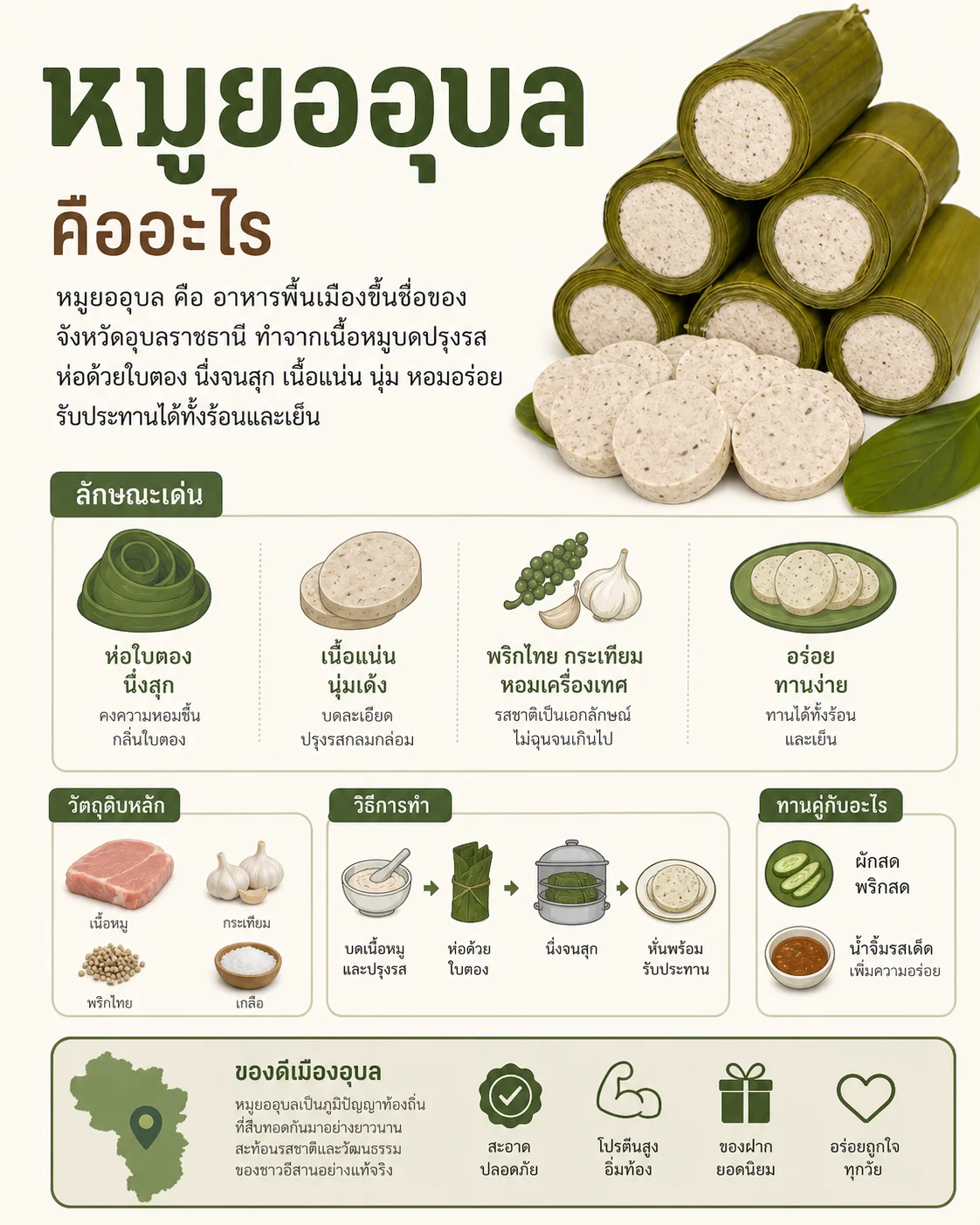 หมูยออุบลฯ คืออะไร? ต้นกำเนิดและเรื่องเล่าความอร่อย