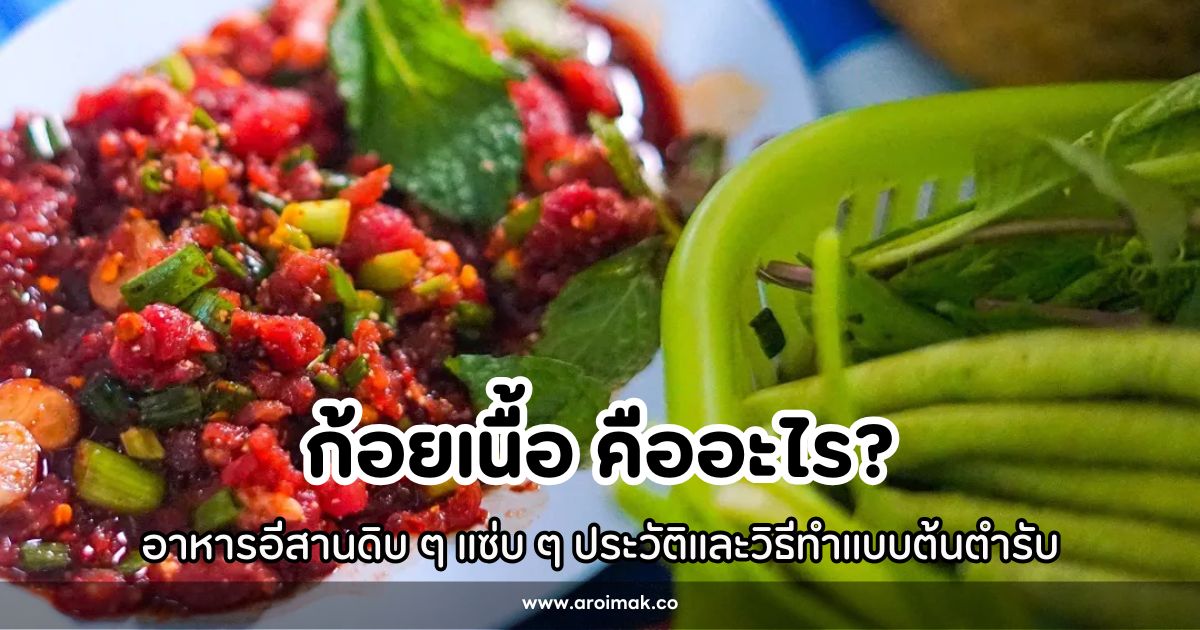 ก้อยเนื้อ อาหารอีสานดิบ ๆ แซ่บ ๆ ประวัติและวิธีทำแบบต้นตำรับ