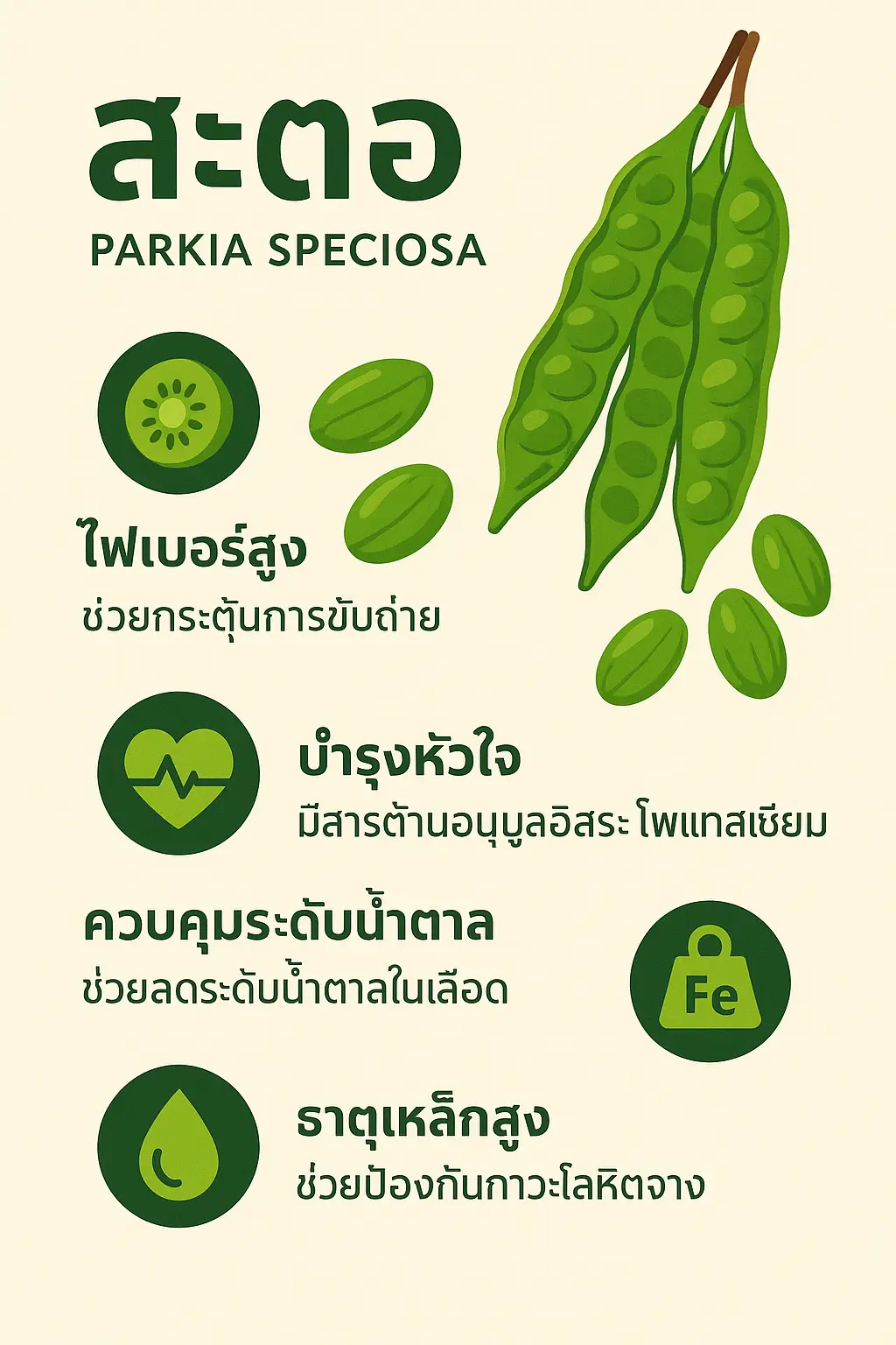 อินโฟกราฟิกสไตล์โมเดิร์นแสดงข้อมูลเกี่ยวกับสะตอ