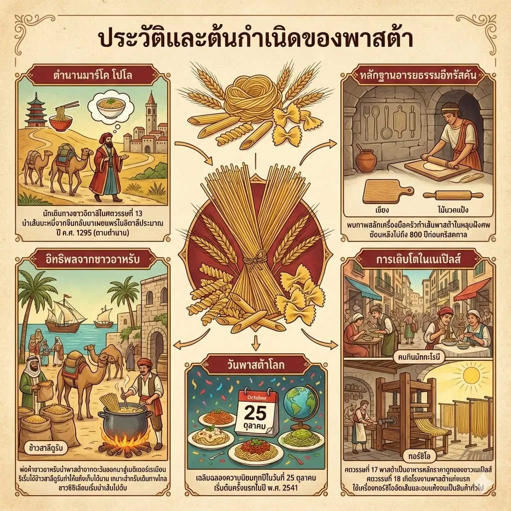 #3 ประวัติและต้นกำเนิดของพาสต้า