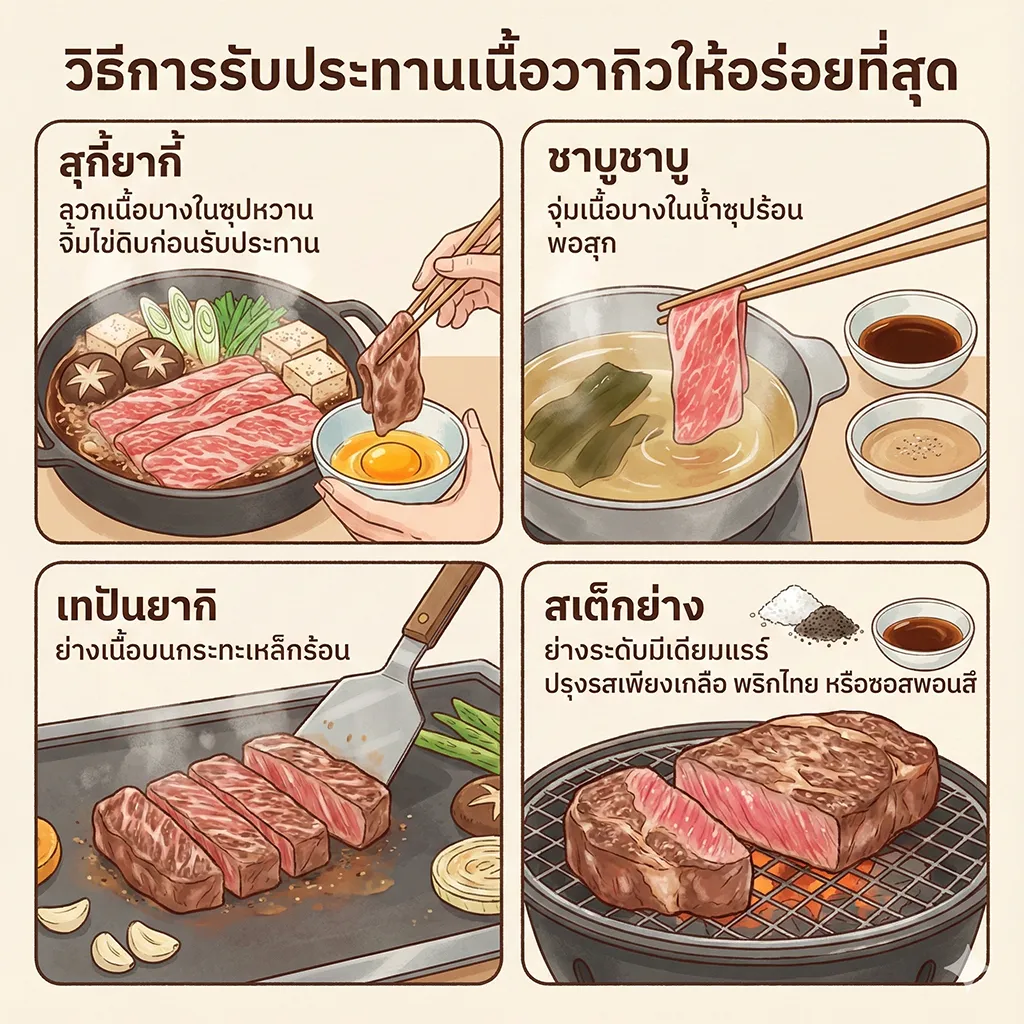 วิธีการรับประทานเนื้อวากิวให้อร่อยที่สุด