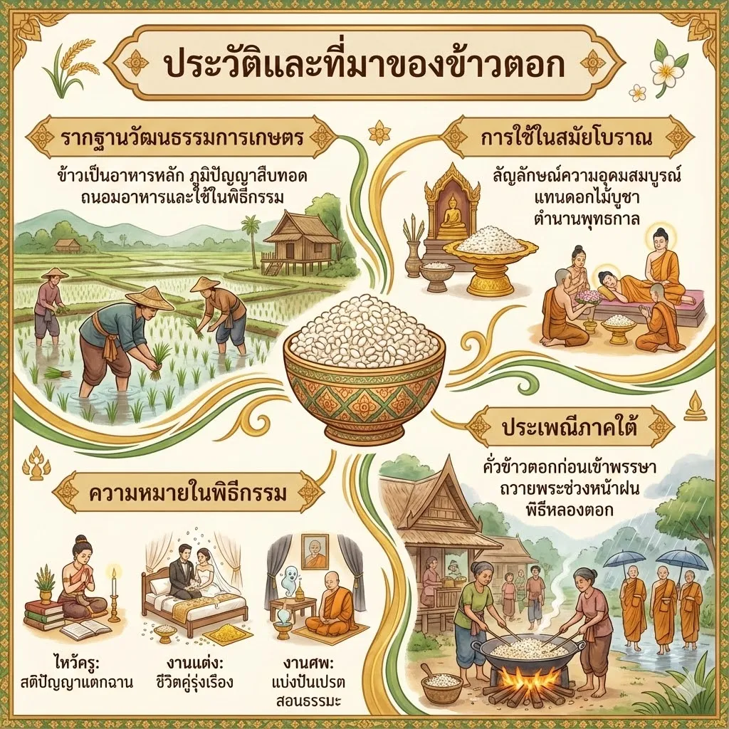 ประวัติและที่มาของข้าวตอก #3 ประวัติและที่มาของข้าวตอก