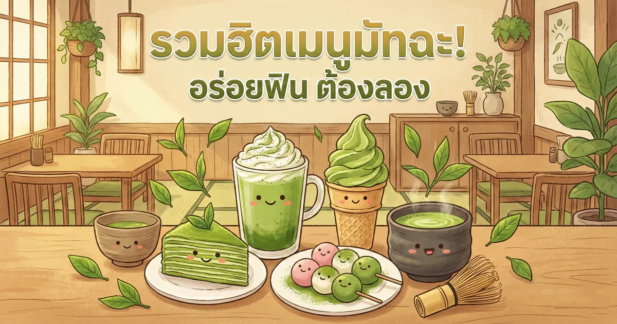 20 เมนูมัทฉะยอดฮิต พร้อมส่วนผสมและวิธีทำ ทำเองได้ที่บ้าน