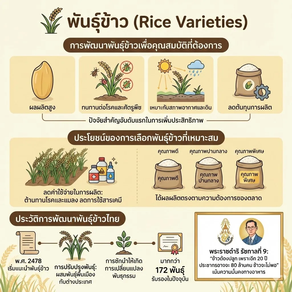 ความหมายของพันธุ์ข้าวและความสำคัญ