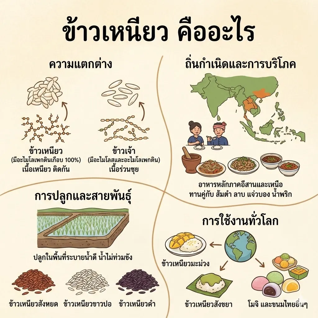 ข้าวเหนียว คืออะไร เป็นข้าวชนิดพิเศษอย่างไร #2 ข้าวเหนียว คืออะไร เป็นข้าวชนิดพิเศษอย่างไร