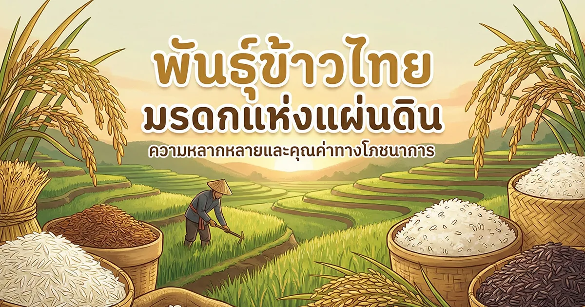 พันธุ์ข้าว ข้าวไทยหลายสายพันธุ์ ทำให้มีข้าวอร่อยบนโต๊ะอาหาร