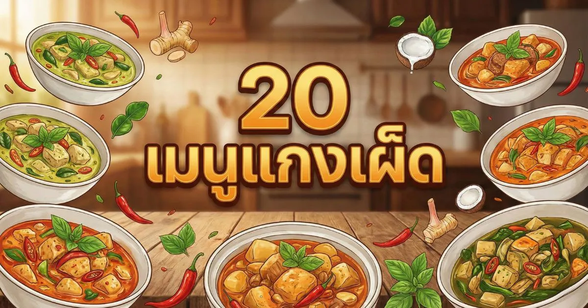 20 เมนูแกงเผ็ด พร้อมวิธีทำและส่วนผสม อร่อยง่ายทำได้จริง