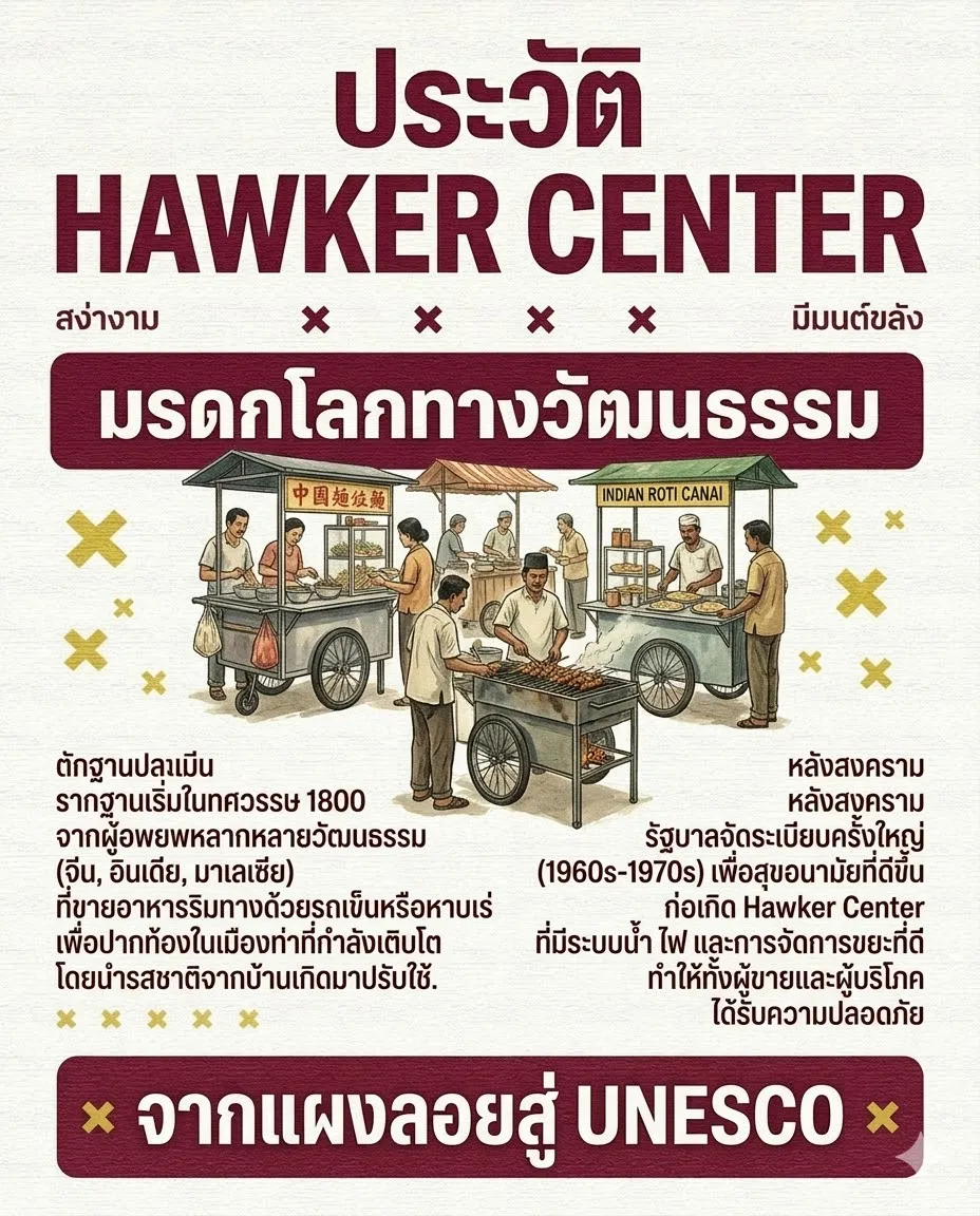 #3 ประวัติ Hawker Center จากแผงลอยริมถนนสู่มรดกโลก