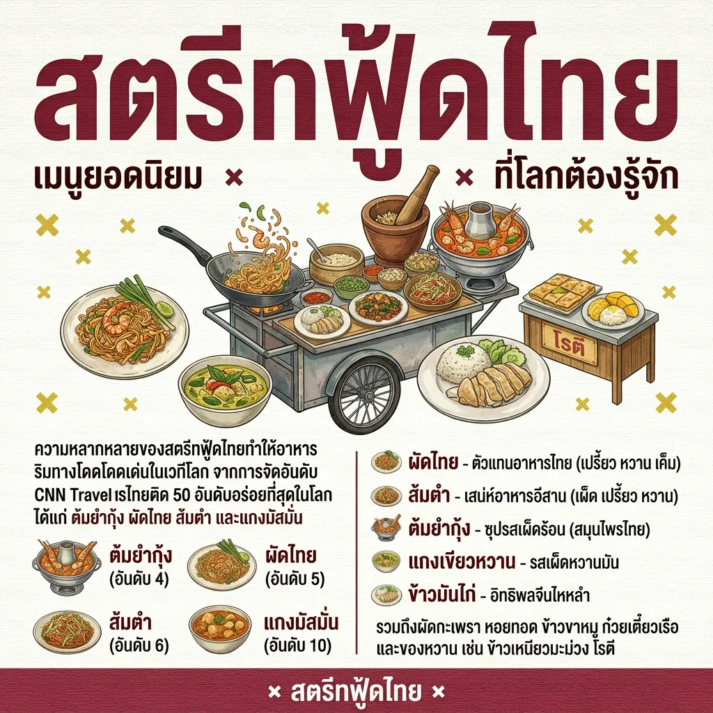 เมนูสตรีทฟู้ดไทยยอดนิยมที่โลกต้องรู้จัก