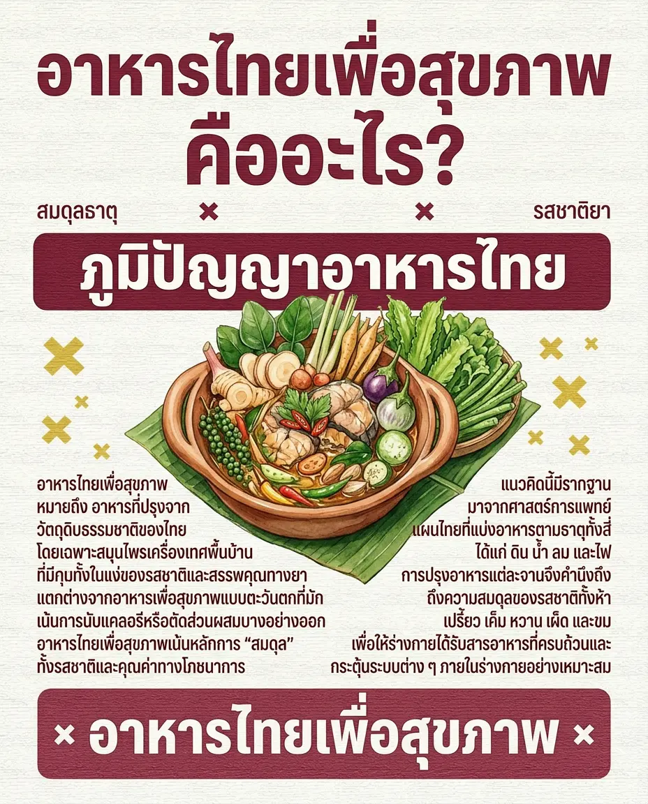 อาหารไทยเพื่อสุขภาพ คืออะไร?