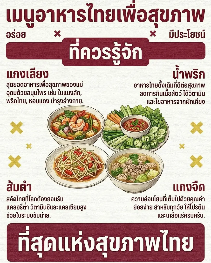 เมนูอาหารไทยเพื่อสุขภาพที่ควรรู้จัก