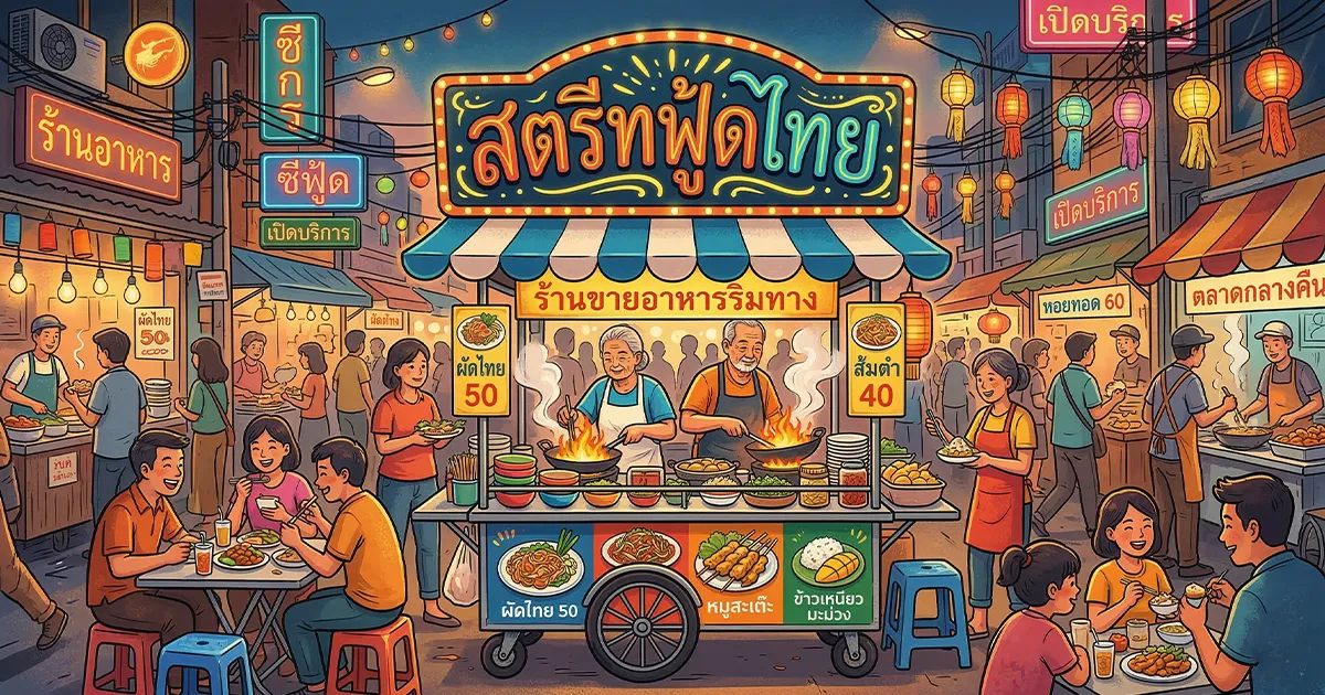สตรีทฟู้ดไทย คืออะไร? ประวัติและเสน่ห์อาหารริมทางไทย