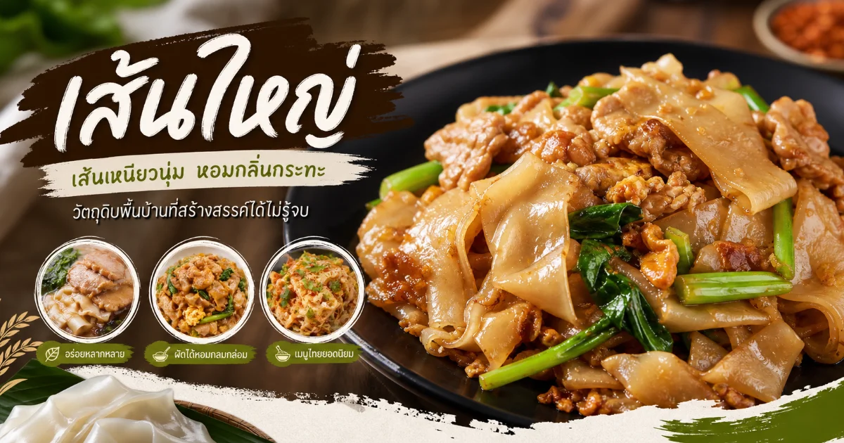 เส้นใหญ่ ประวัติ วิธีทำ และความลับเส้นนุ่มที่คนรักก๋วยเตี๋ยวต้องรู้