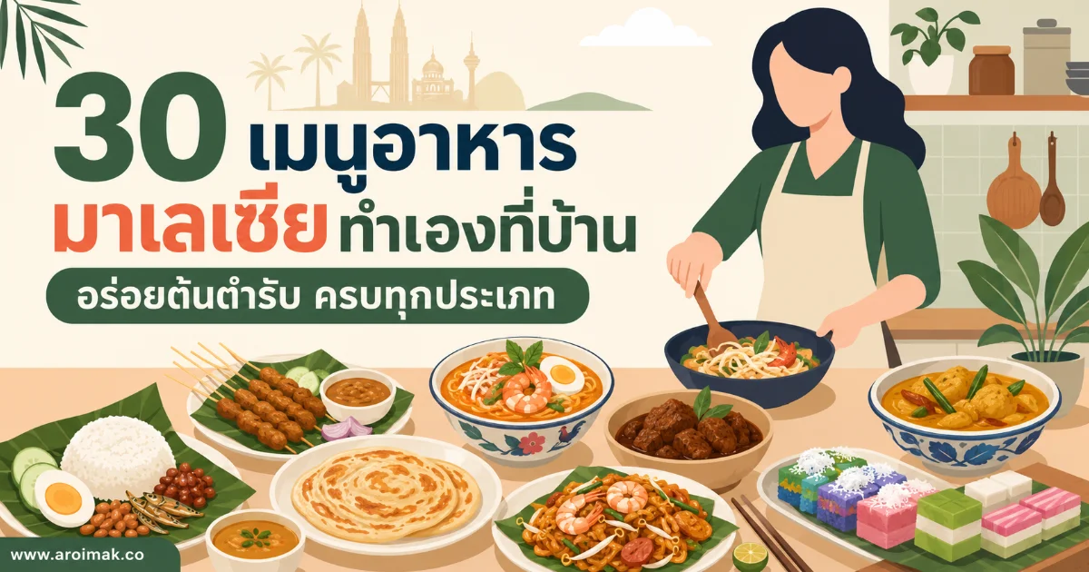 30 เมนูอาหารมาเลเซียทำเองที่บ้าน อร่อยต้นตำรับ ครบทุกประเภท
