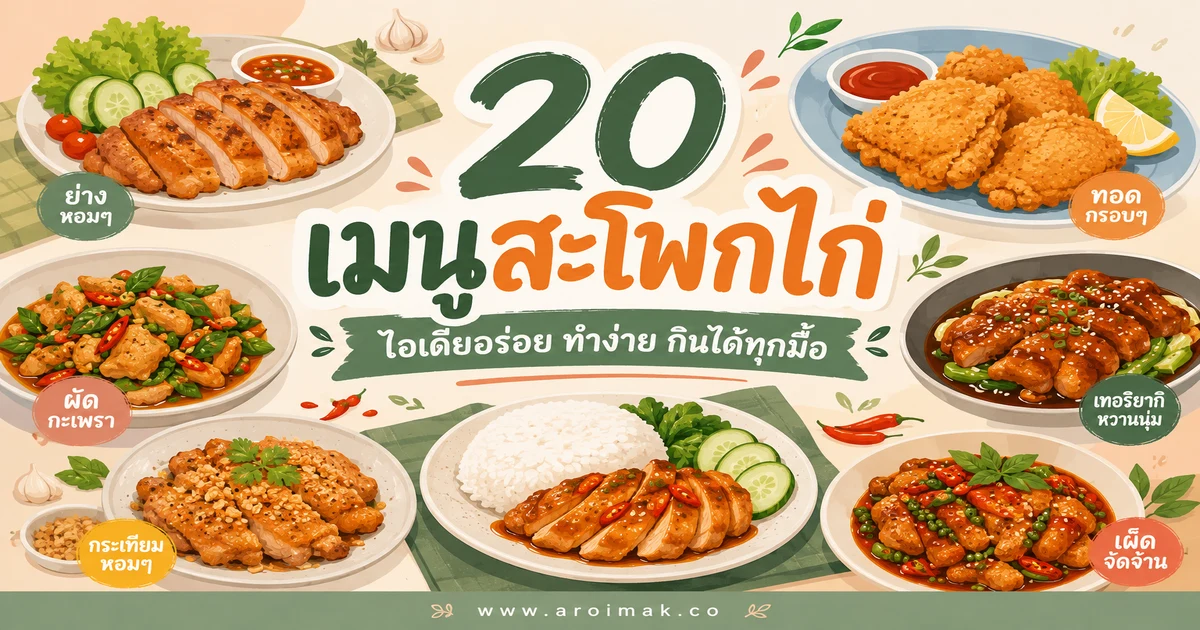 #1 20 เมนูสะโพกไก่ ทำง่าย เปลี่ยนจานเดิมให้น่ากิน