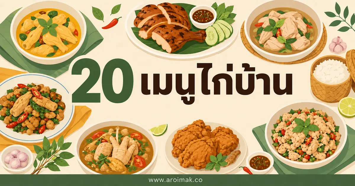 20 เมนูไก่บ้าน ทำง่าย เปลี่ยนจานเดิมให้น่ากิน
