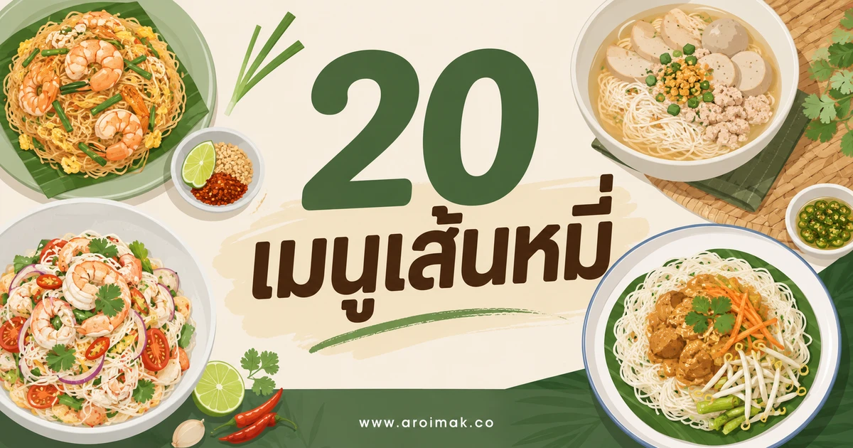 20 เมนูเส้นหมี่ ทำง่าย อิ่มอร่อยได้ทุกมื้อ