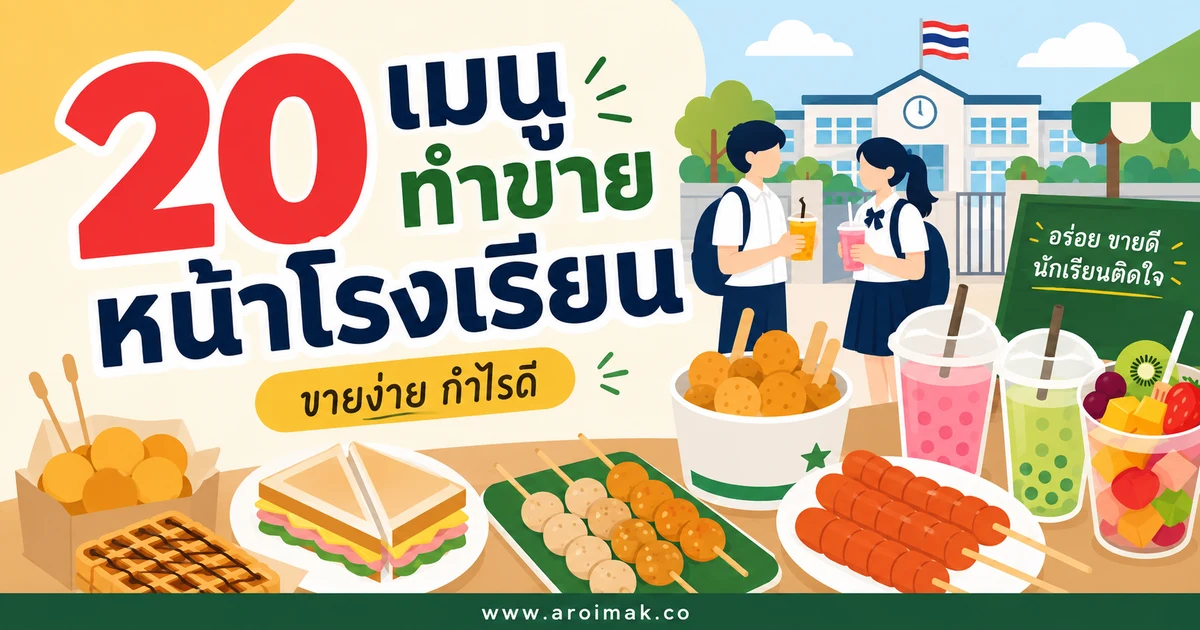 20 เมนูทำขายหน้าโรงเรียน ทำขายได้จริง พร้อมไอเดียจัดต้นทุน