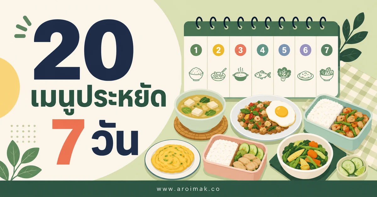 20 เมนูประหยัด 7 วัน ทำง่าย วางแผนมื้ออร่อยได้ทุกวัน