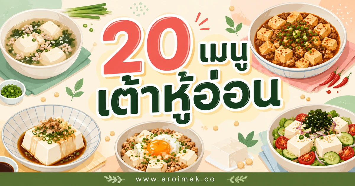 20 เมนูเต้าหู้อ่อน ทำง่าย อิ่มอร่อยได้หลายแบบ