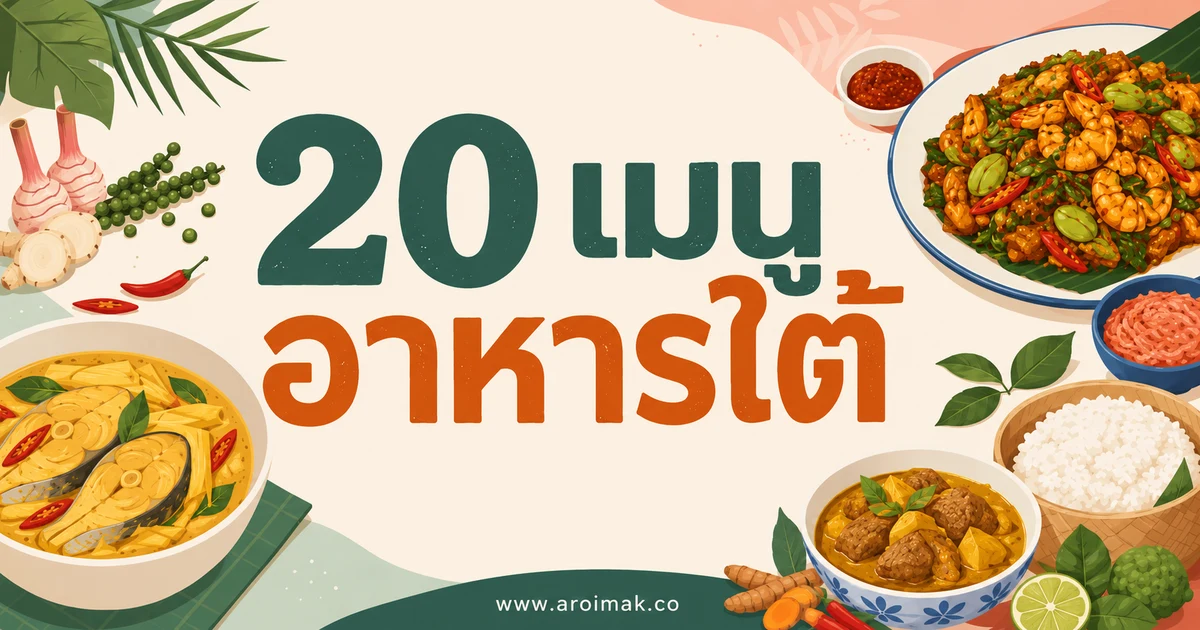 #1 20 เมนูอาหารใต้ ทำเองได้ อร่อยครบแบบต้นตำรับ