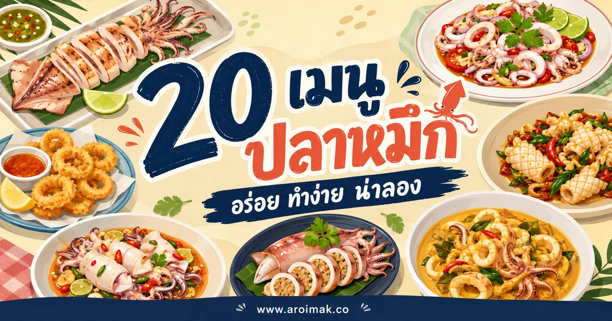 20 เมนูปลาหมึก ทำง่าย สดอร่อยได้หลายสไตล์